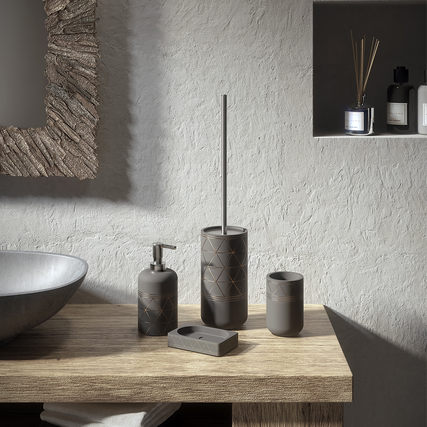 gedy-calipso-porte-brosse-dents-gris image 3