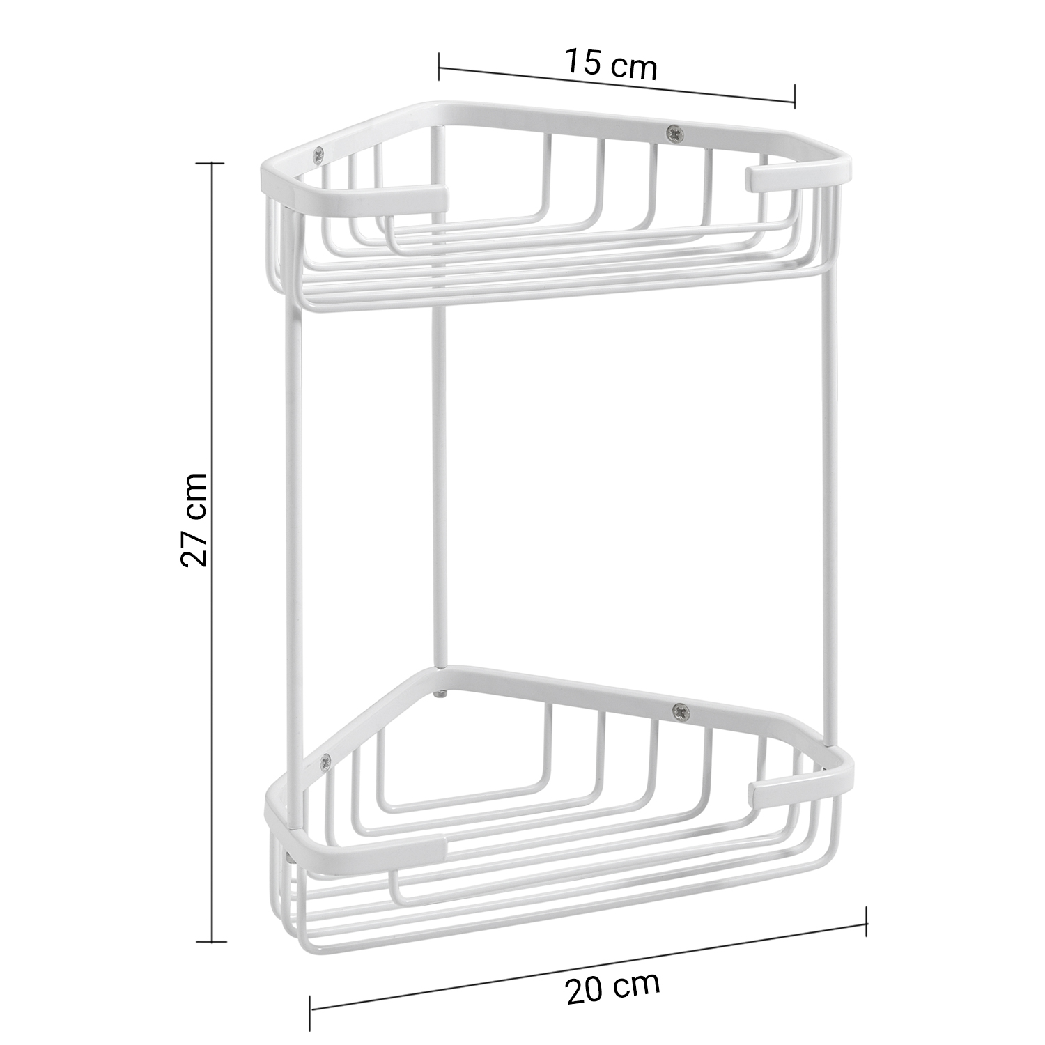 gedy-augustus-porte-objets-douche-d-angle-blanc image 2