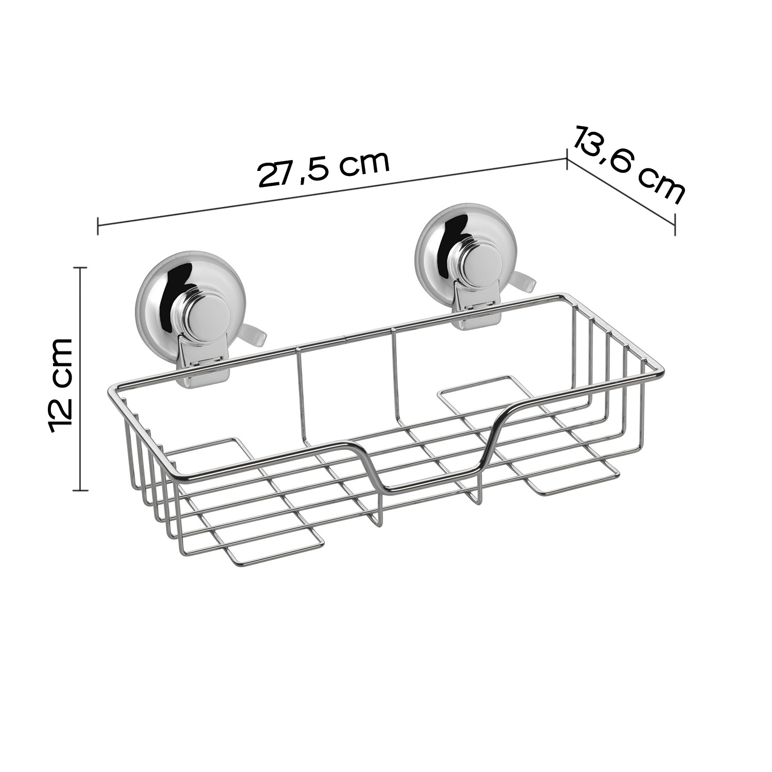 gedy-hot-panier-de-douche-fil-rectangulaire-chrome image 2