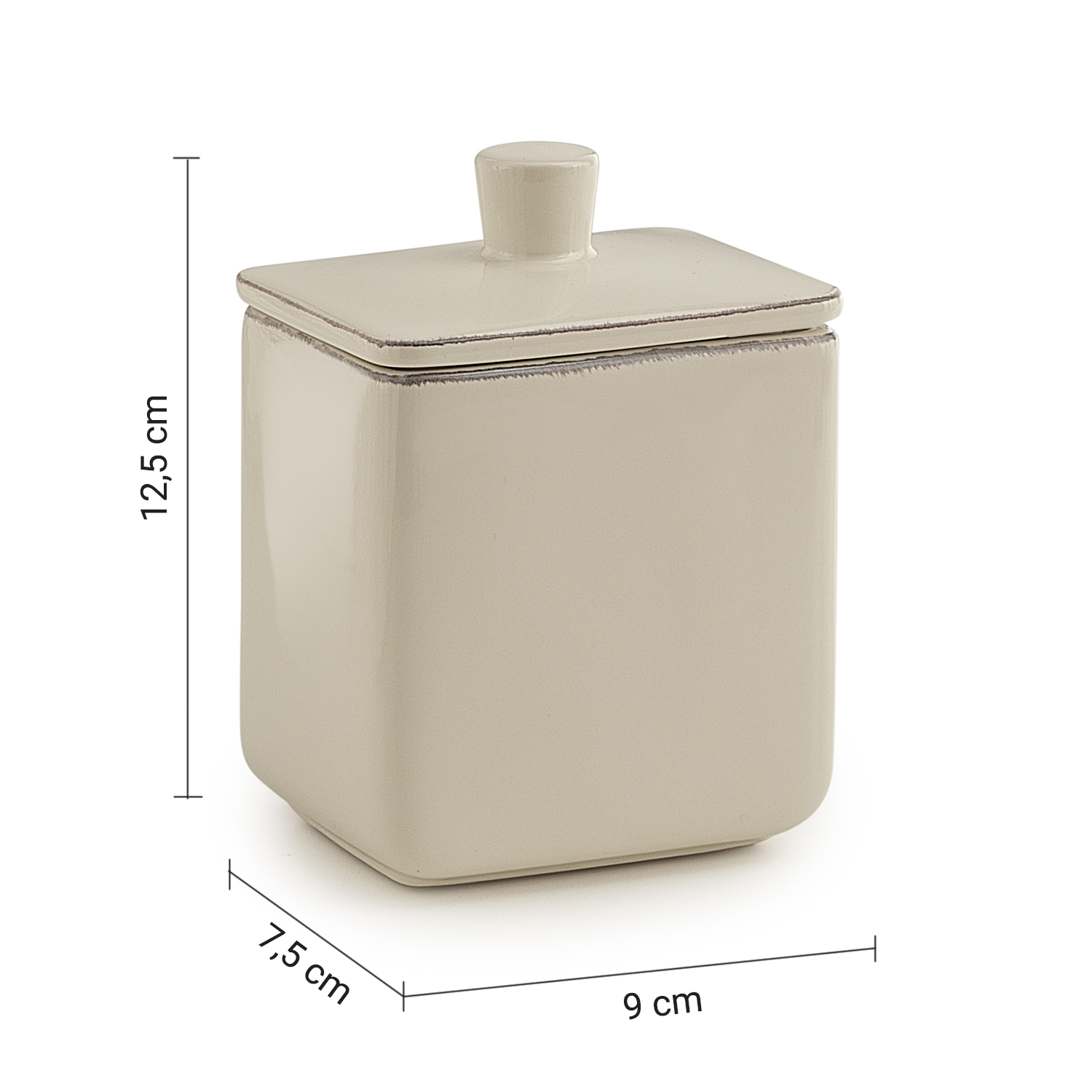 gedy-meringa-petit-pot-blanc-beige-rangement image 2