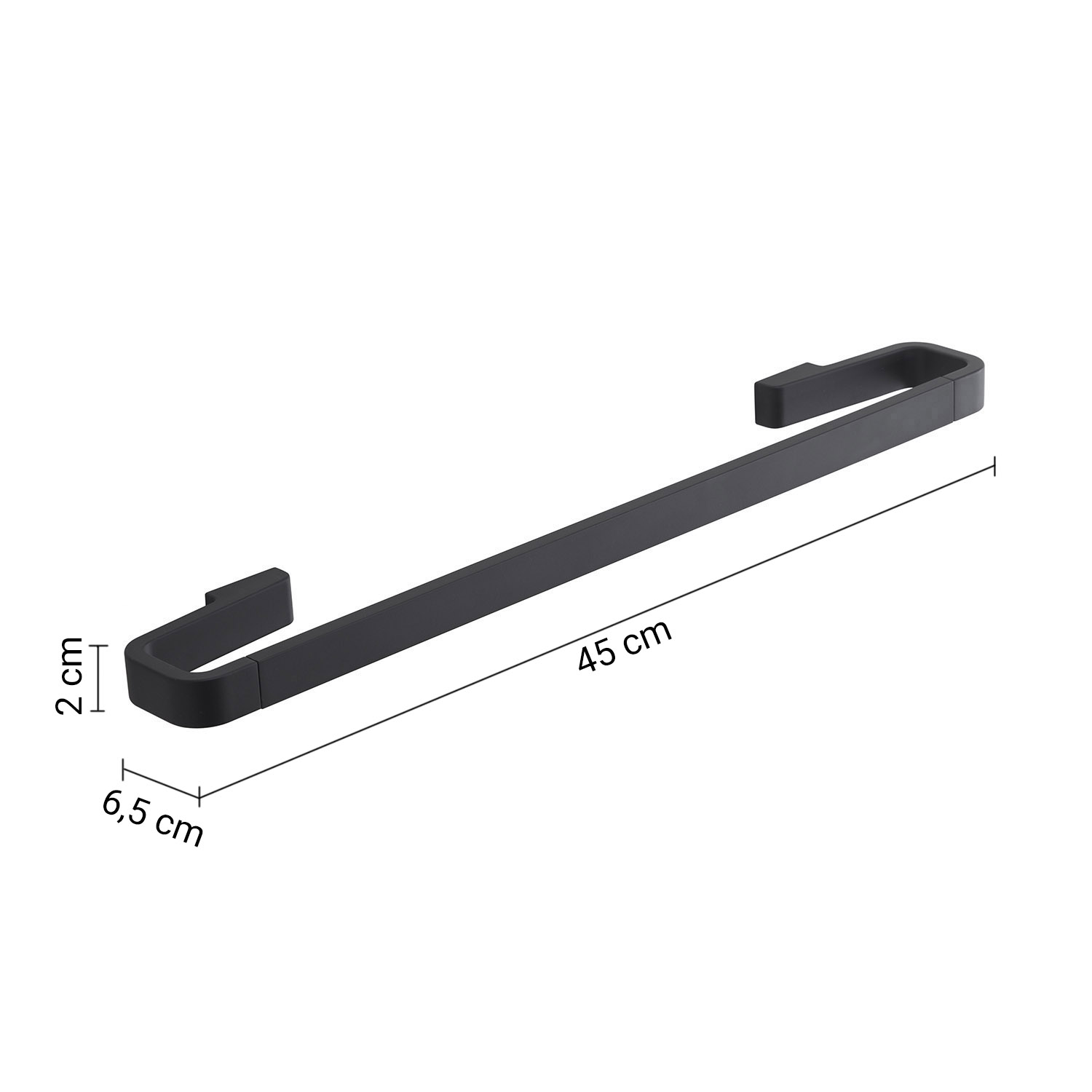 gedy-samoa-porte-serviette-45-cm-noir-mat image 2