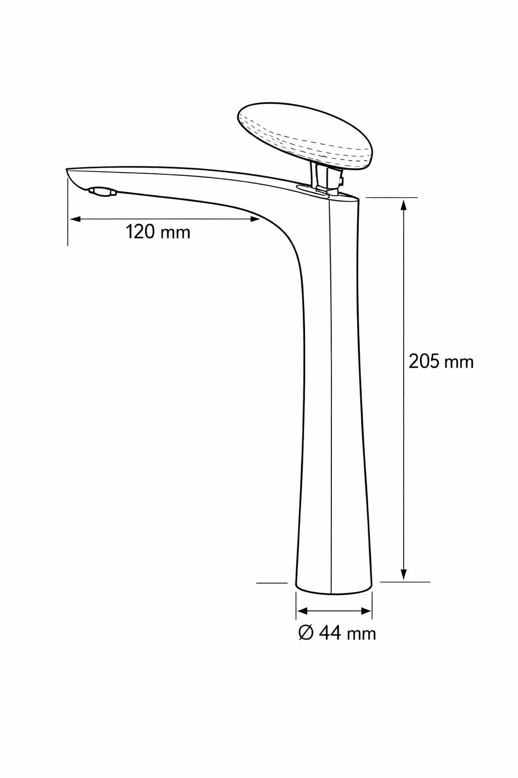 hudor-erymanthe-003-robinet-lavabo-sur-lev-blanc-chrom image 3