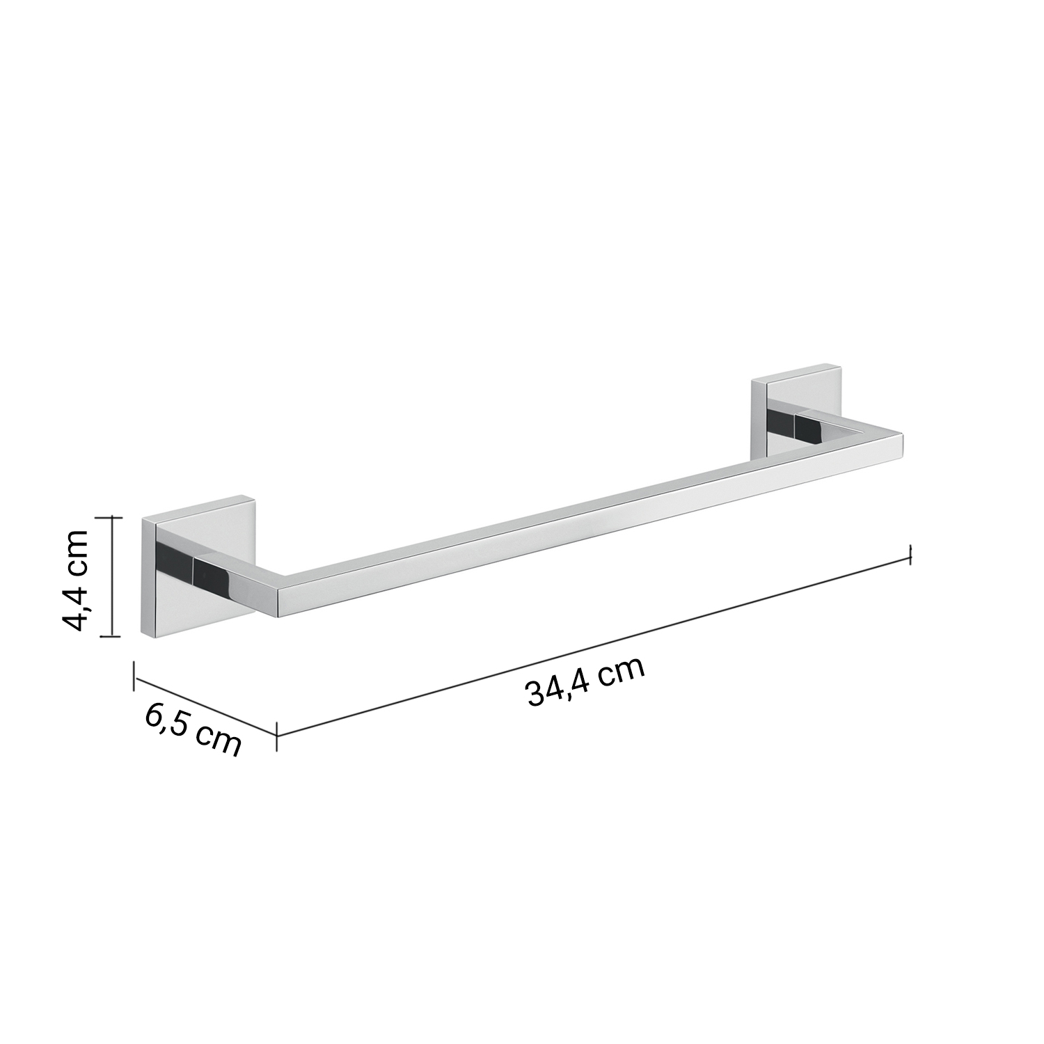 gedy-elba-barre-d-appui-30-cm-chrome image 2