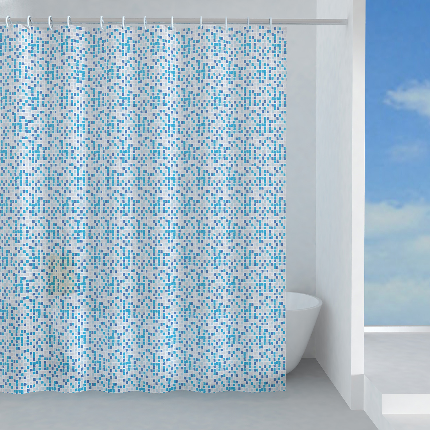 gedy-pool-rideau-de-douche-240x200-cm-bleu-ciel image 1