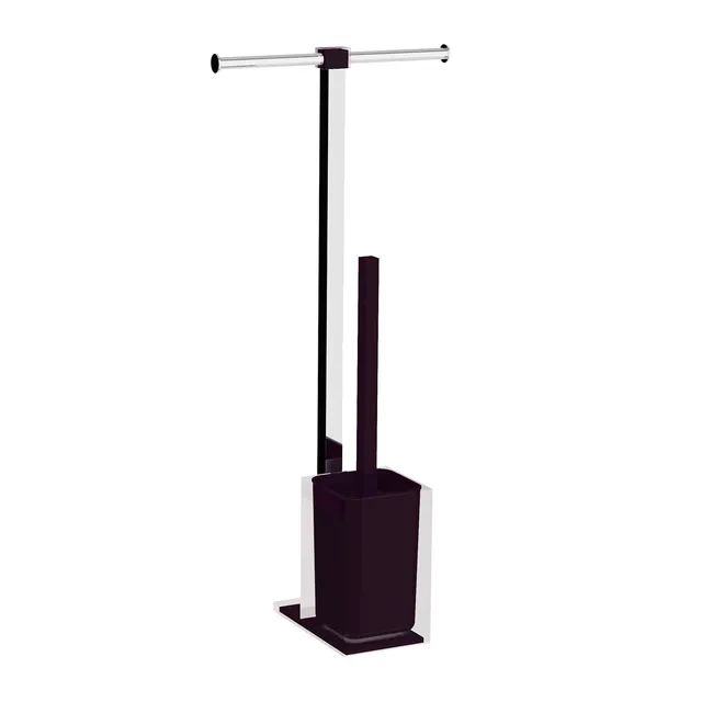 gedy-rainbow-ensemble-wc-porte-papier-brosse-noir image 1