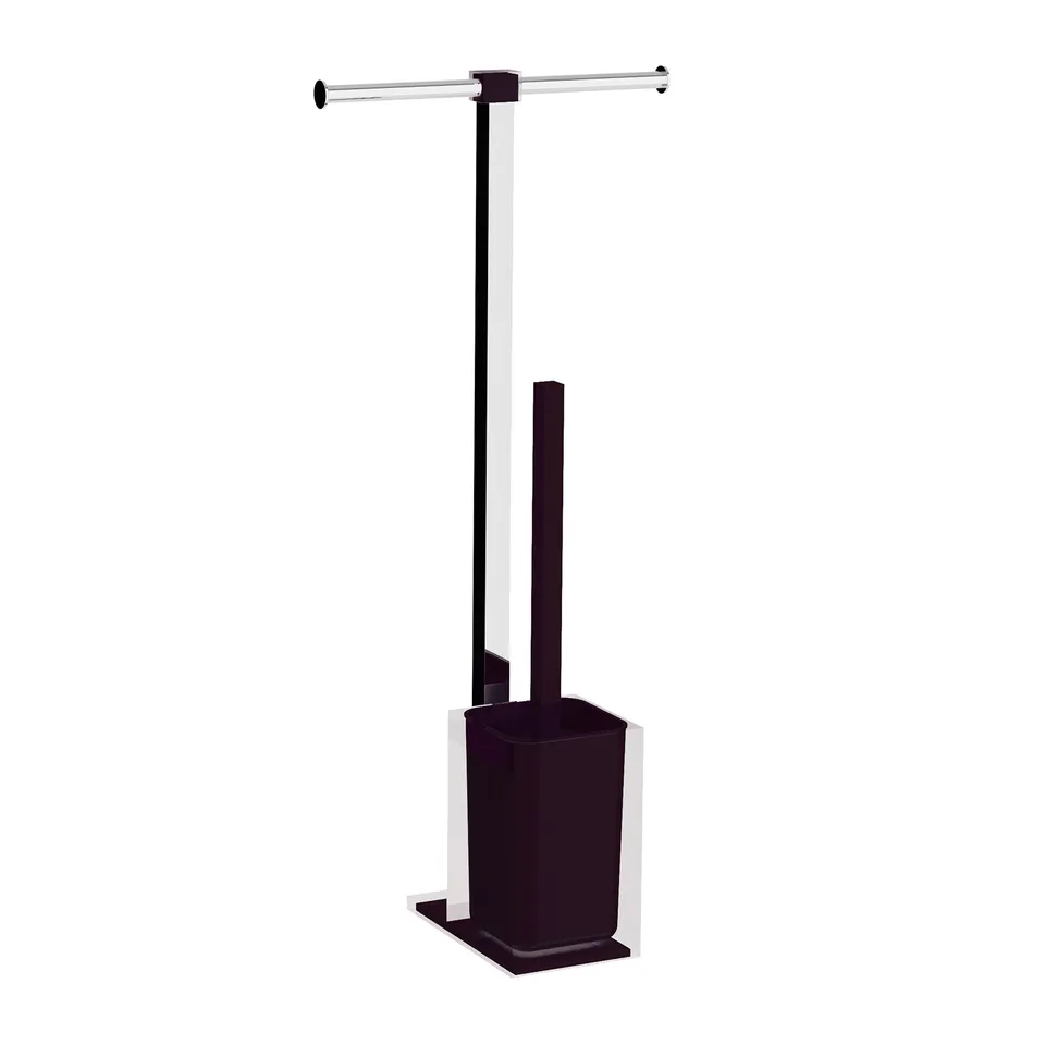 gedy-rainbow-ensemble-wc-porte-papier-brosse-noir image 1