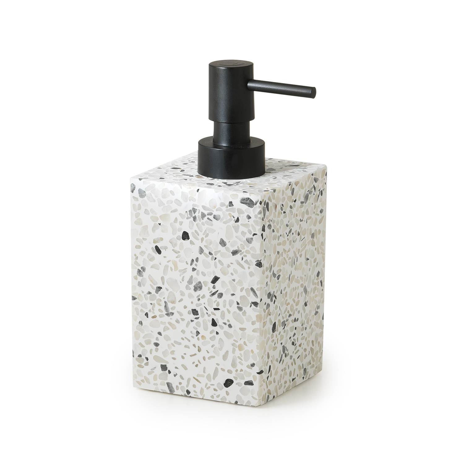 gedy-zoe-distributeur-savon-marbre-blanc-noir image 1