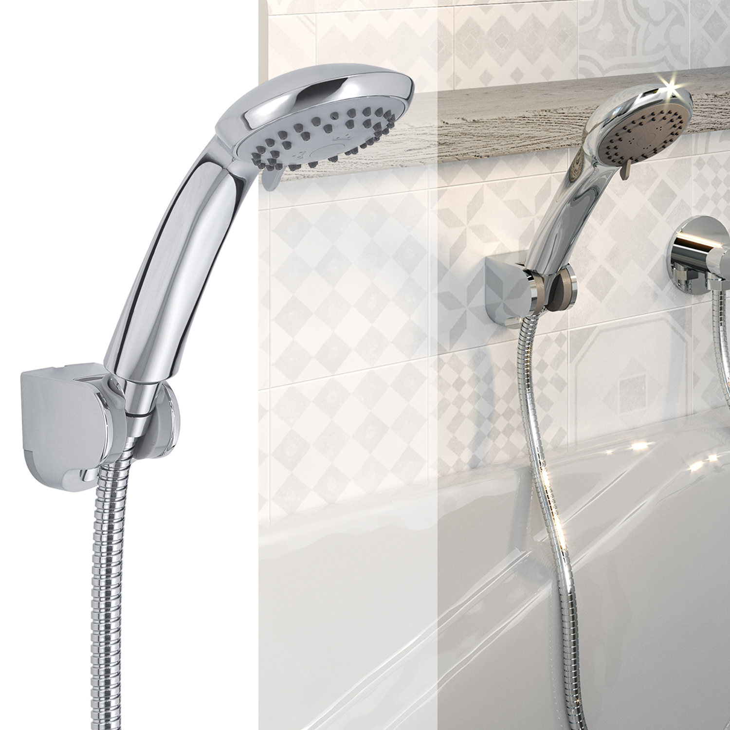 gedy-kit-de-douche-douchette-2-jets-chrome image 3