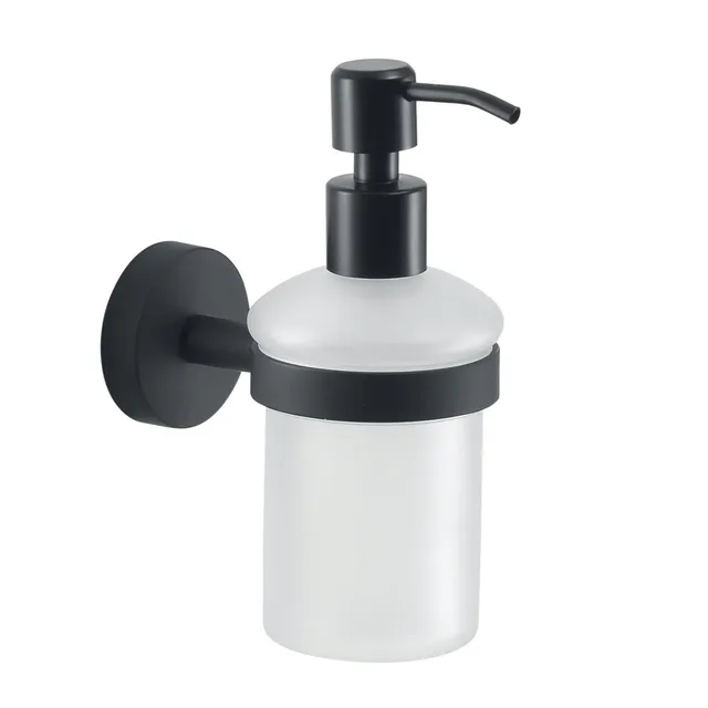 gedy-eros-distributeur-savon-noir-mat-poser image 1