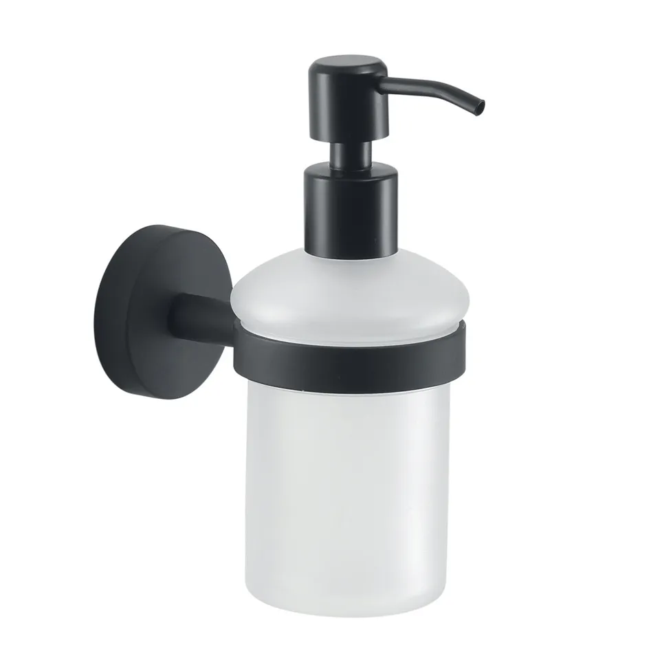 gedy-eros-distributeur-savon-noir-mat-poser image 1