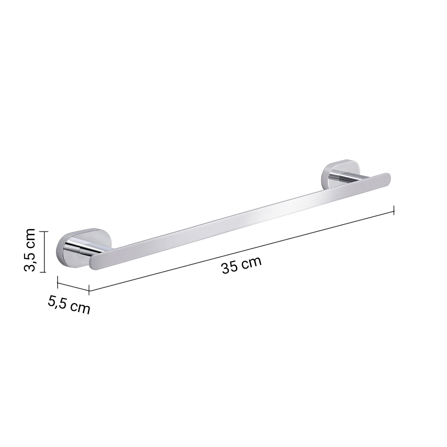 gedy-bernina-barre-porte-serviette-35-cm-chrome image 2