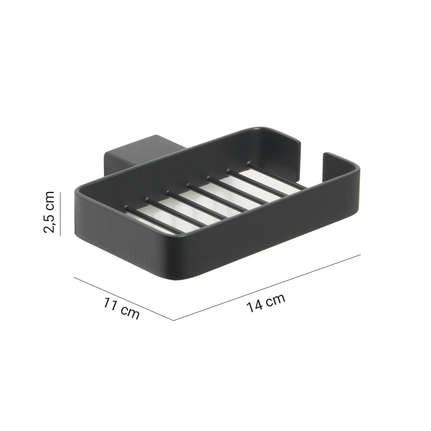 gedy-lounge-panier-de-douche-fil-noir-mat-simple image 2