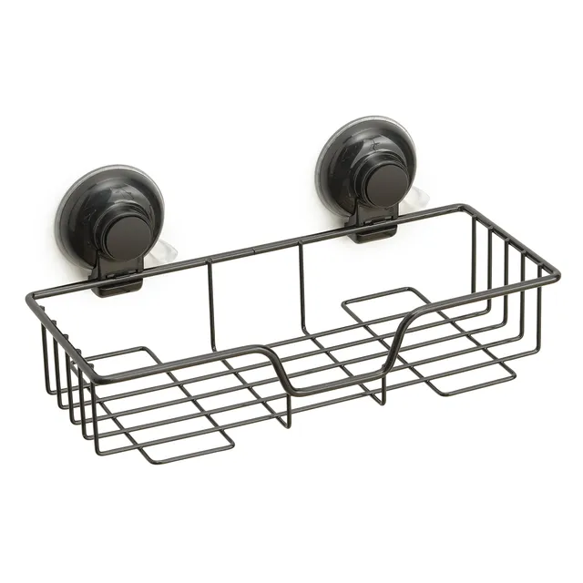 gedy-hot-porte-objets-douche-fil-rectangulaire-noir-mat image 1