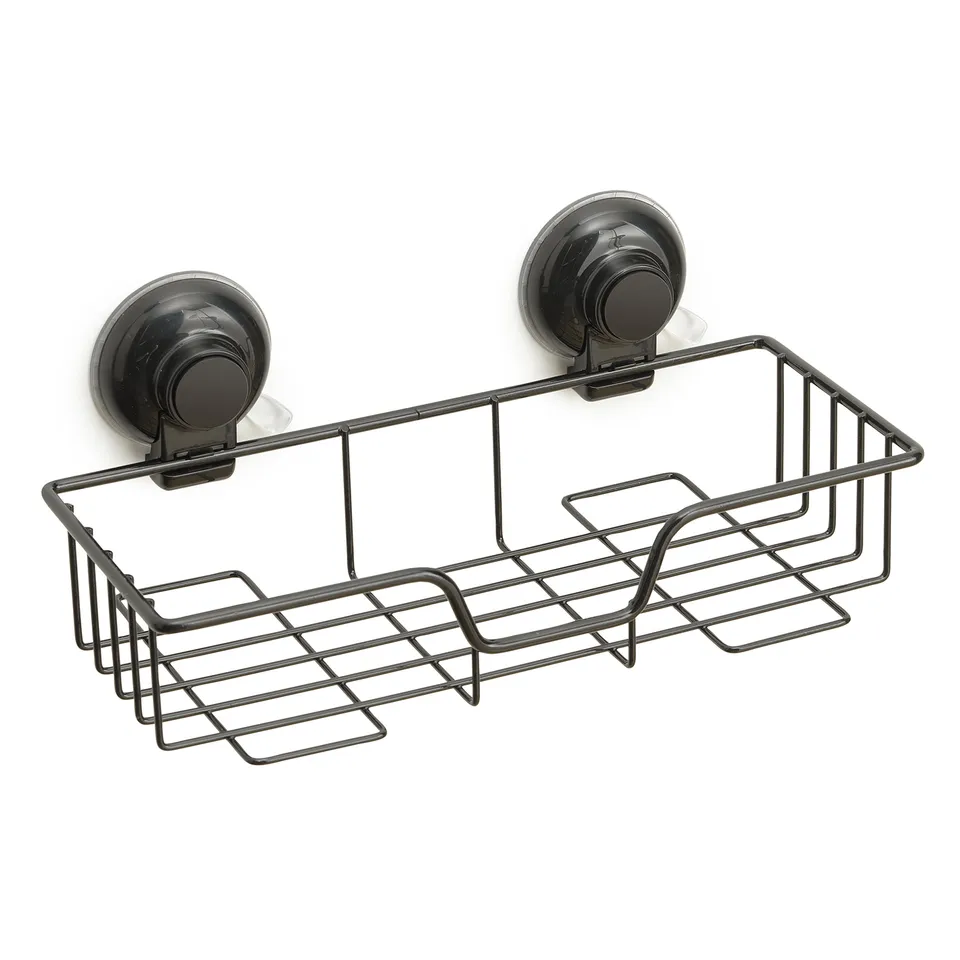 gedy-hot-porte-objets-douche-fil-rectangulaire-noir-mat image 1