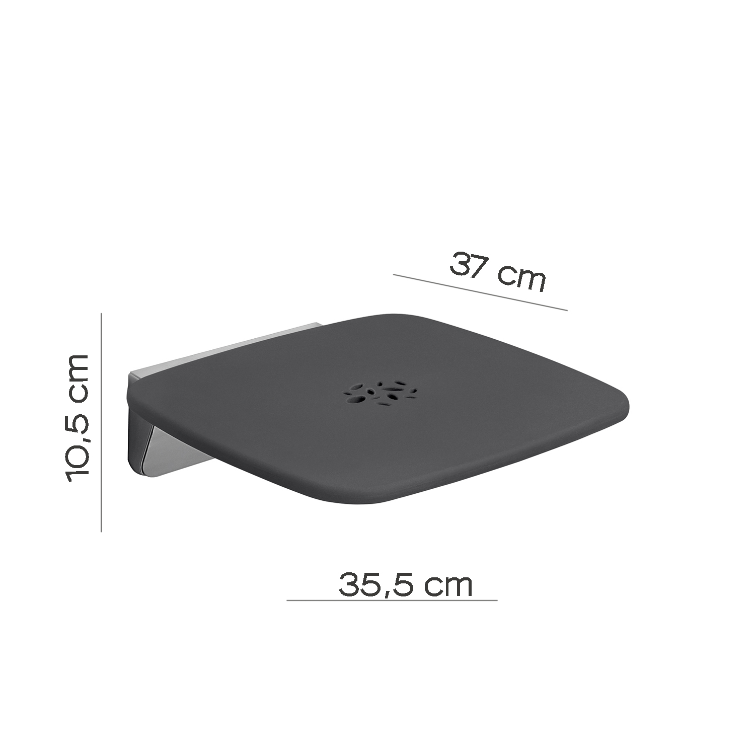 gedy-prima-classe-si-ge-douche-rabattable-anthracite image 2