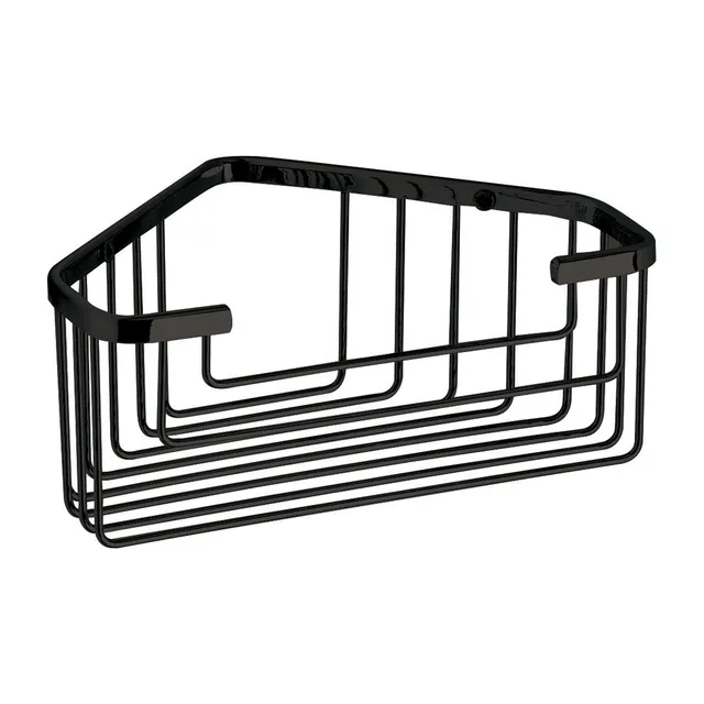 gedy-augustus-porte-objet-douche-angle-noir-mat image 1