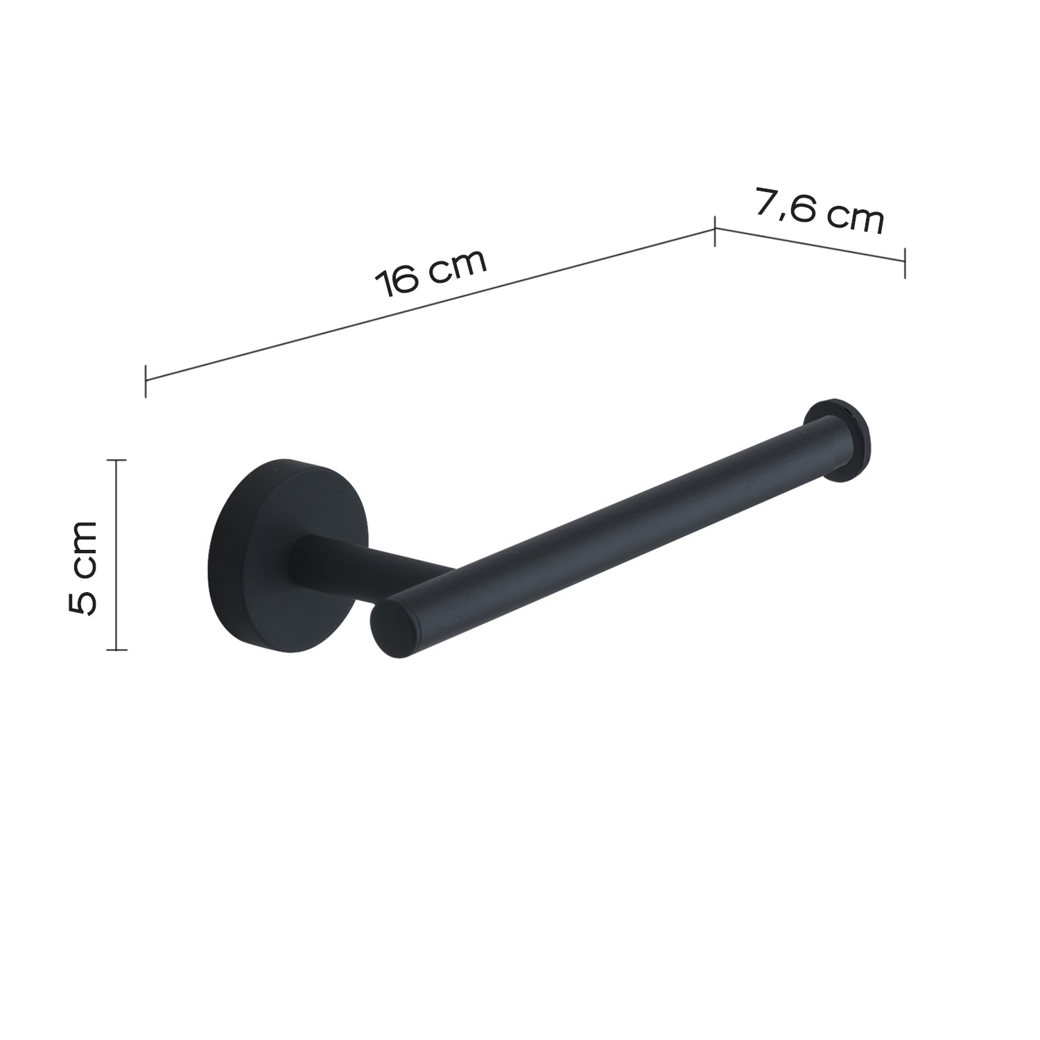 gedy-eros-porte-rouleau-noir-mat-papier-wc image 2