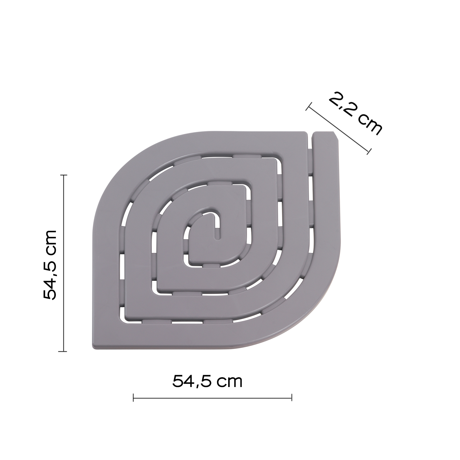 gedy-spirale-caillebotis-douche-54-5x54-5-cm-gris image 2
