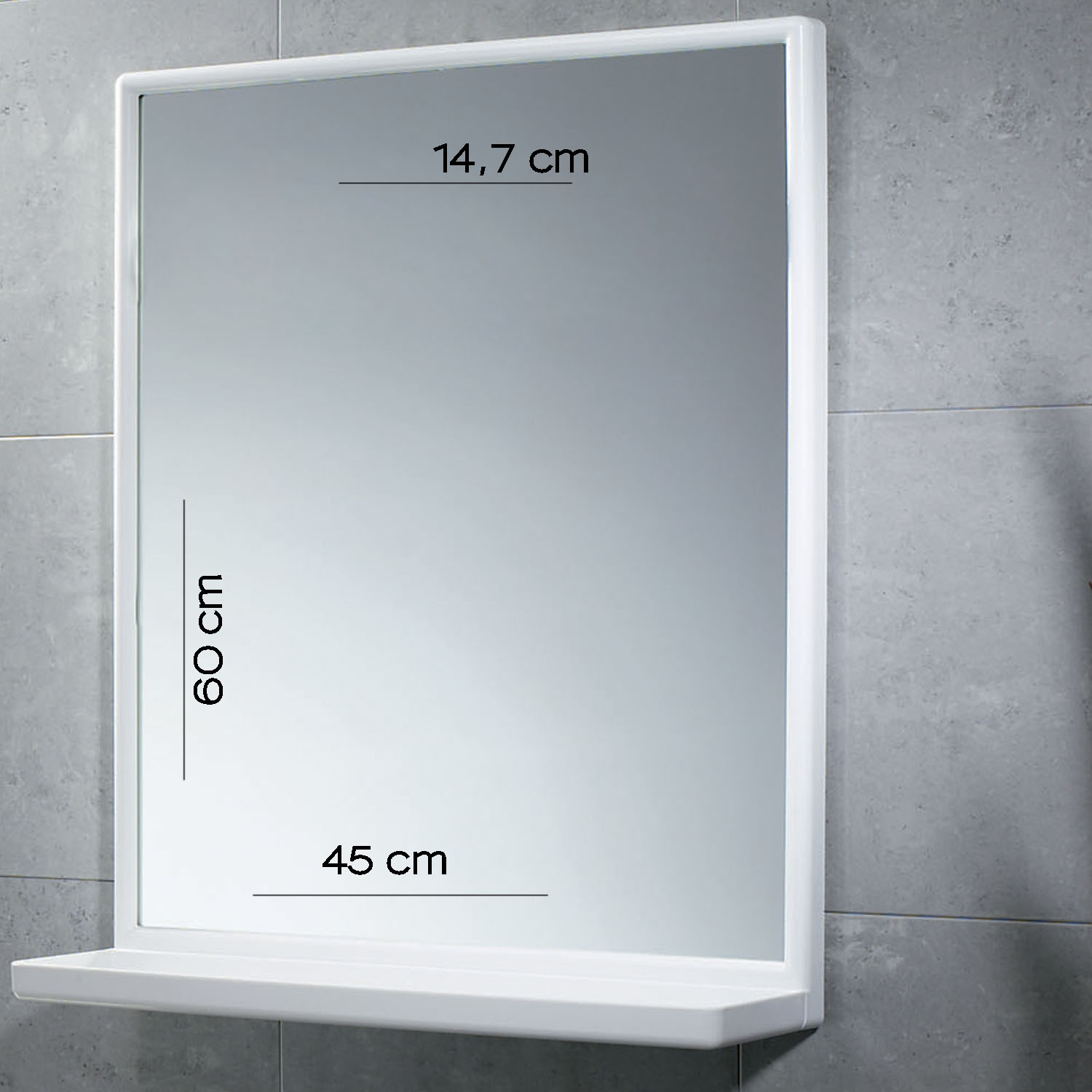 gedy-2901-miroir-45x60-cm-blanc-avec-tag-re image 2