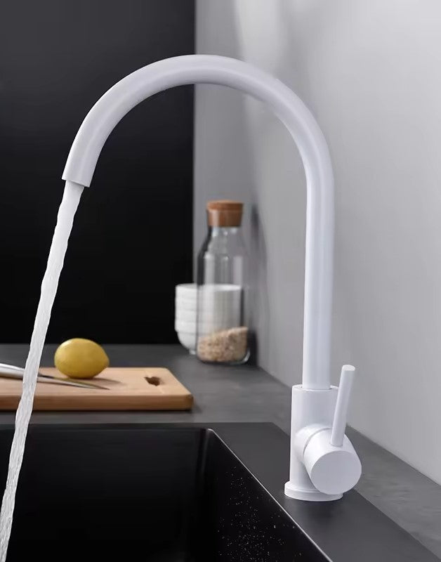 hudor-argolide-024-mitigeur-cuisine-blanc-mat-laiton image 2