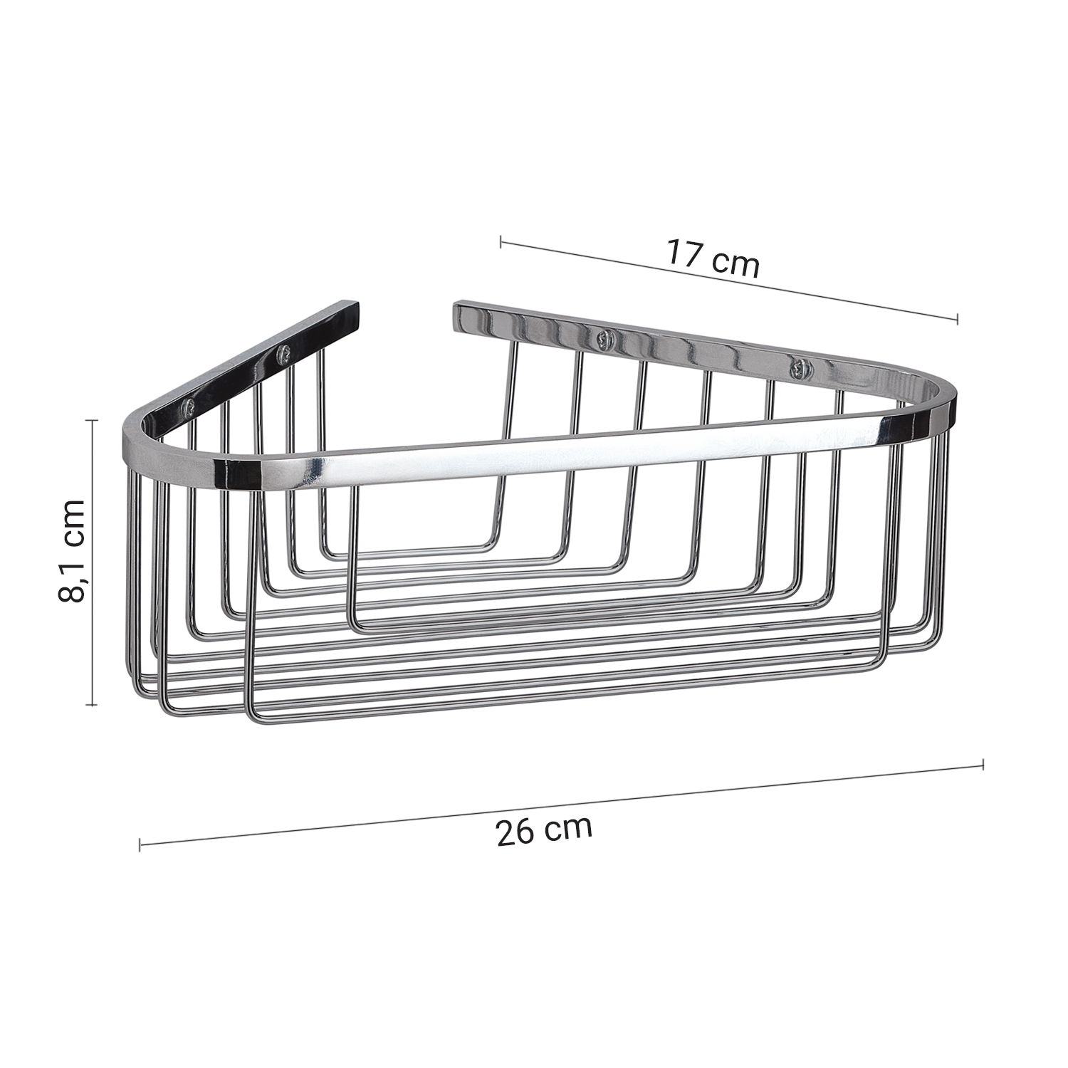 gedy-caracalla-panier-de-douche-angle-chrome-salle-de-bain image 2