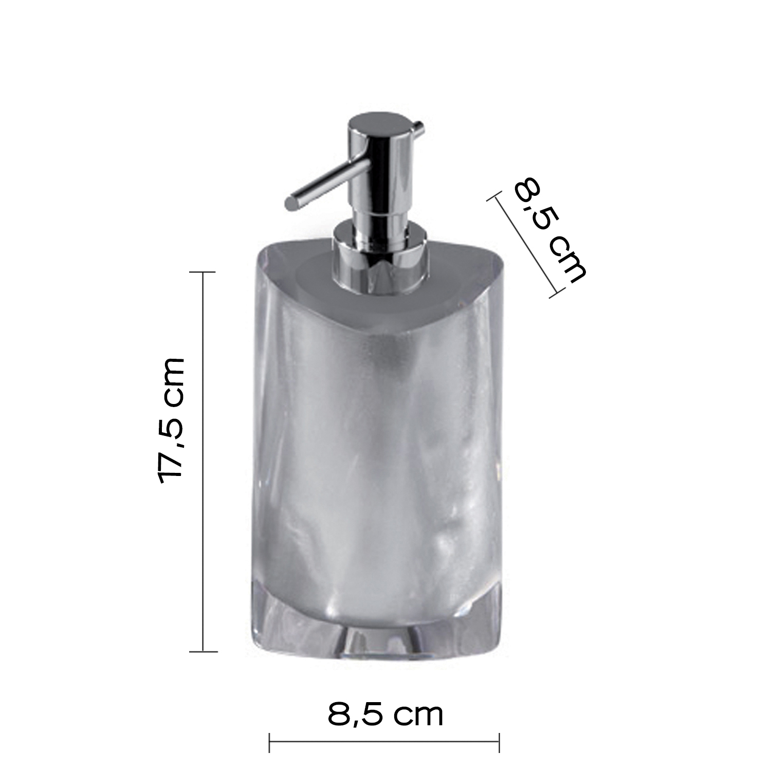 gedy-twist-distributeur-de-savon-argent-poser image 2