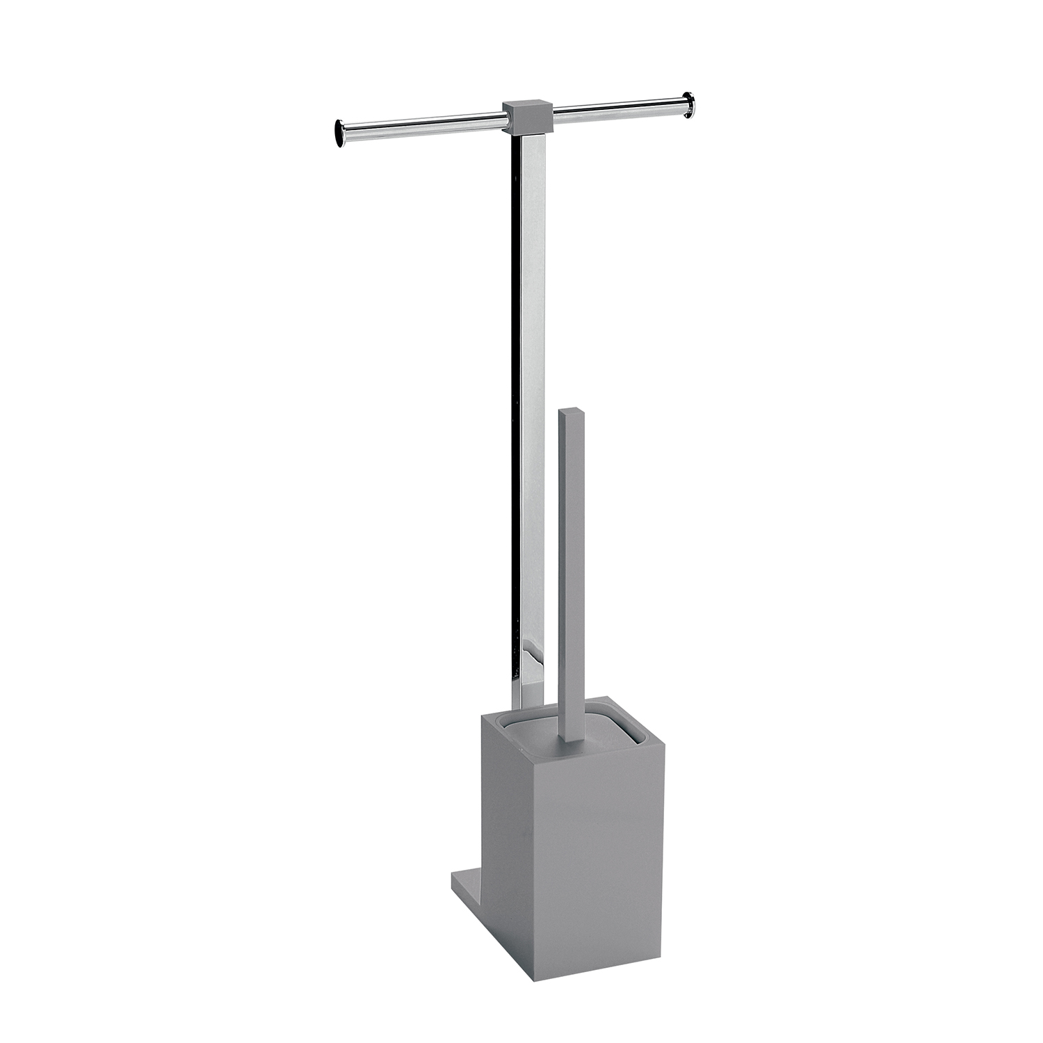 gedy-rainbow-ensemble-porte-papier-et-brosse-wc-gris image 1