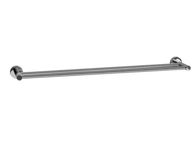 bisk-for-you-double-barre-fixe-60-cm-porte-serviettes-mural image 1