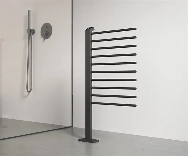 hudor-essential-porte-serviettes-chauffant-noir-inox image 1