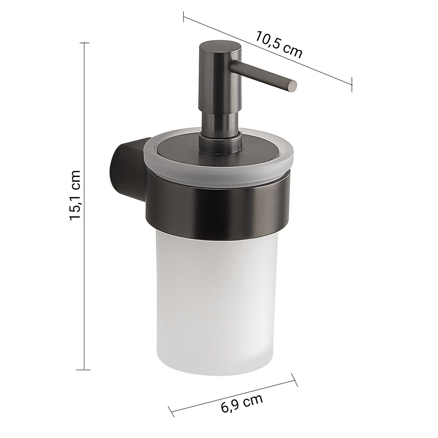 gedy-pirenei-distributeur-savon-gun-metal image 2