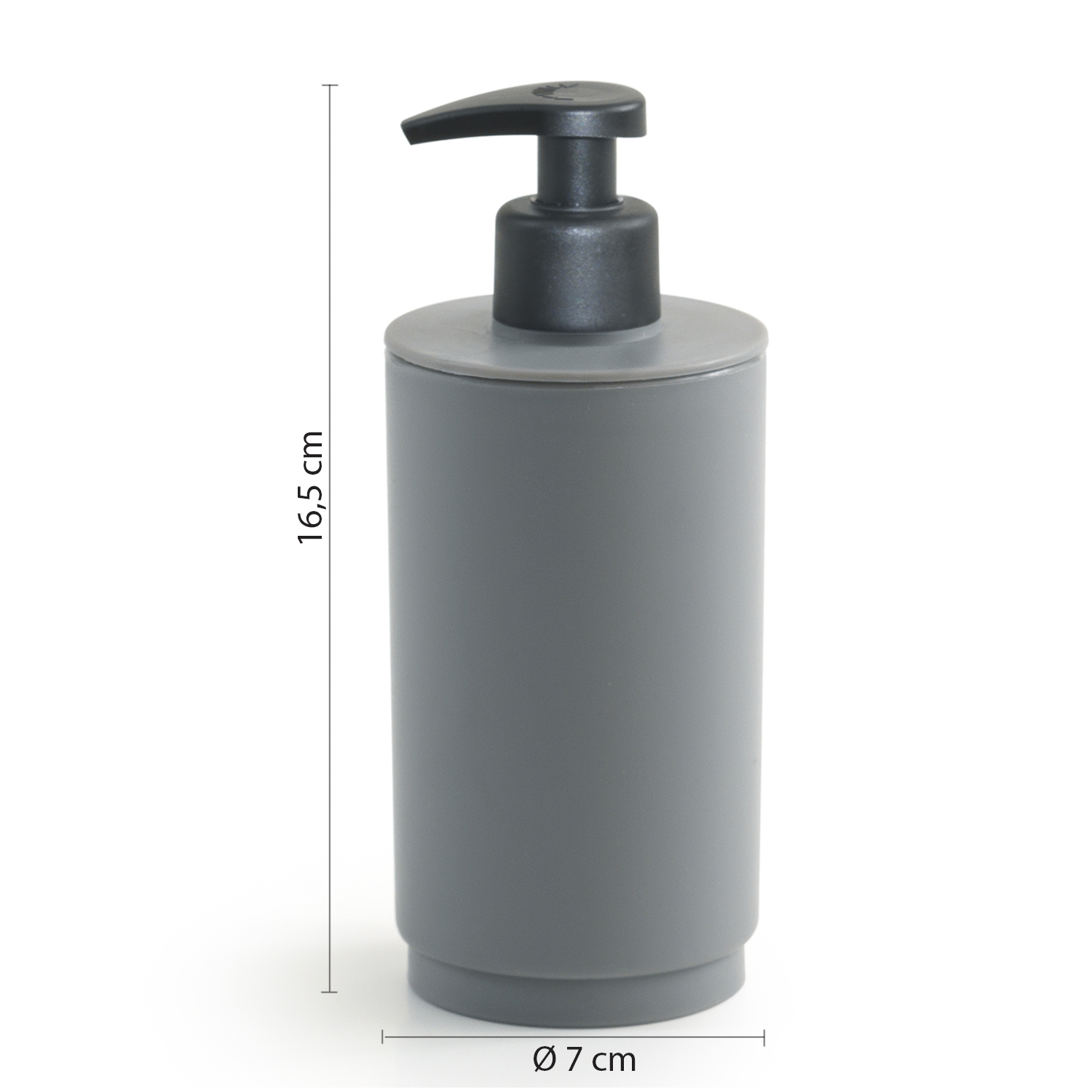 gedy-sharon-distributeur-de-savon-gris-mat-poser image 2
