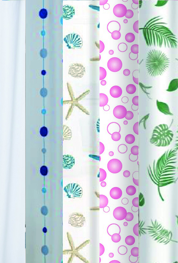 bisk-eco-rideau-de-douche-textile-tissu-lavable image 1