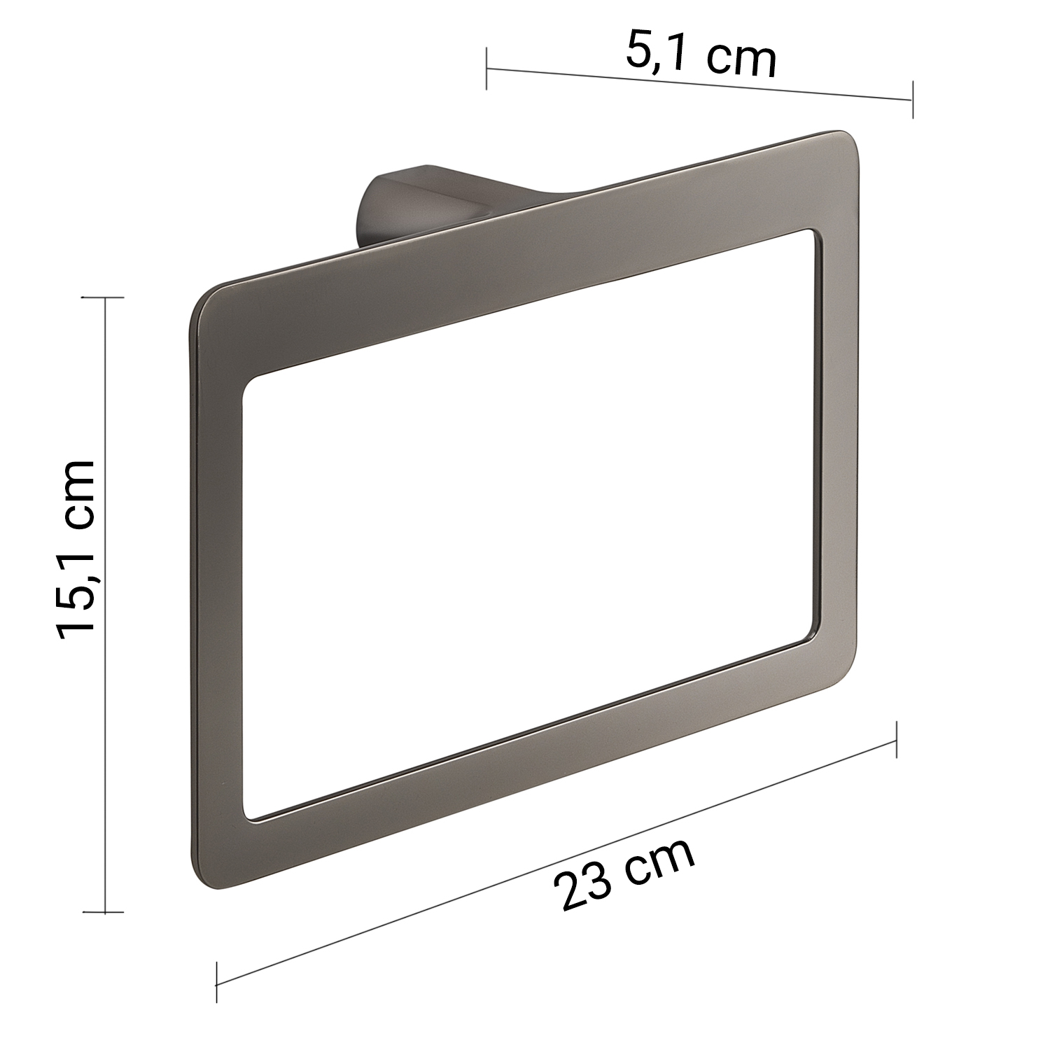 gedy-pirenei-anneau-porte-serviette-gun-metal-pvd image 2