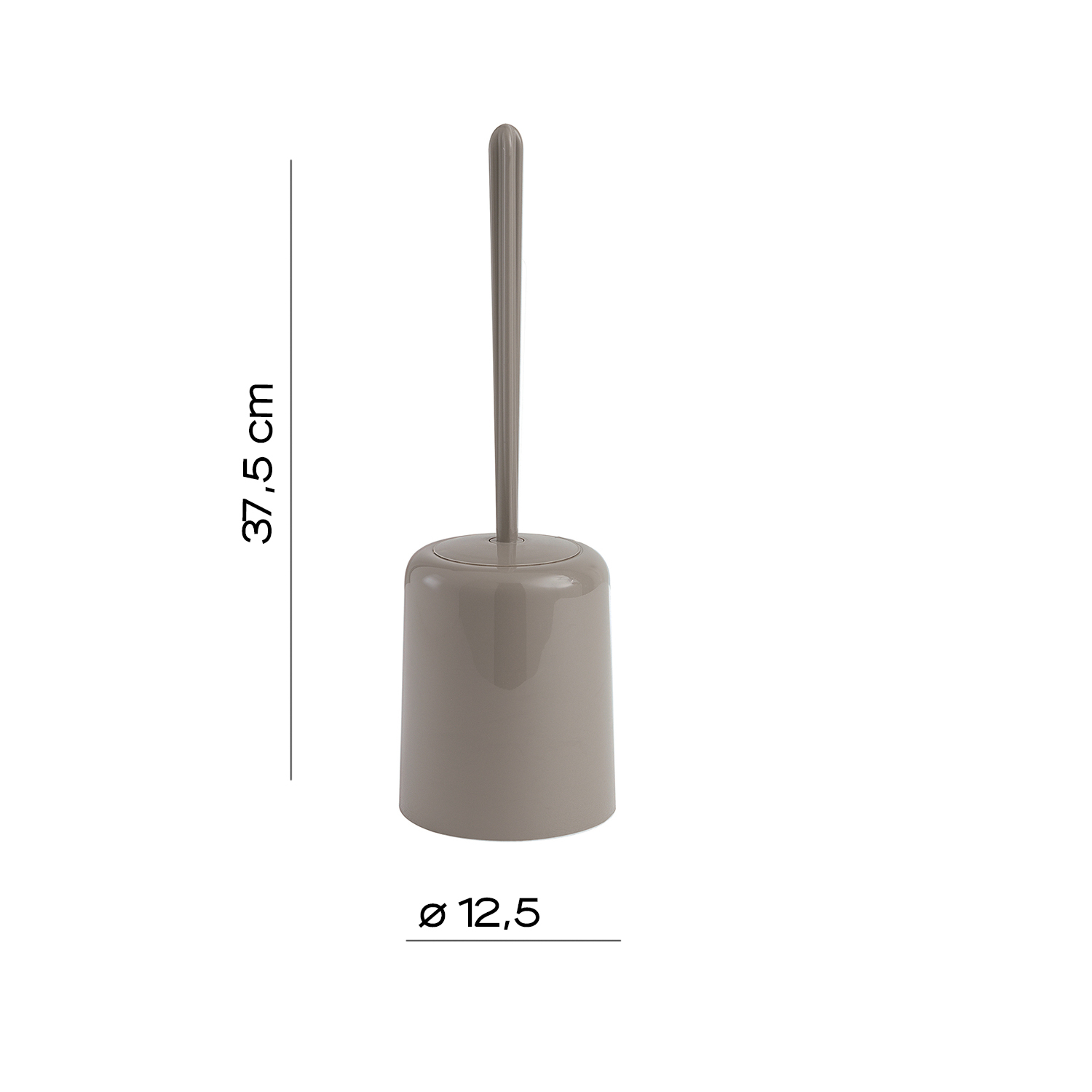 gedy-junior-porte-brosse-wc-gris-tourterelle image 2