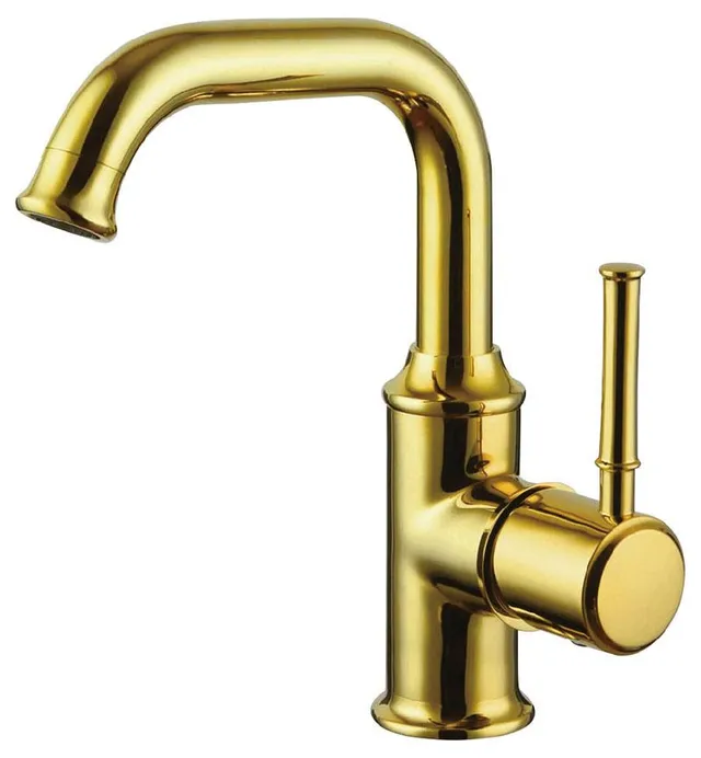 hudor-scamandre-129-robinet-lavabo-col-cygne-dor-bross image 1