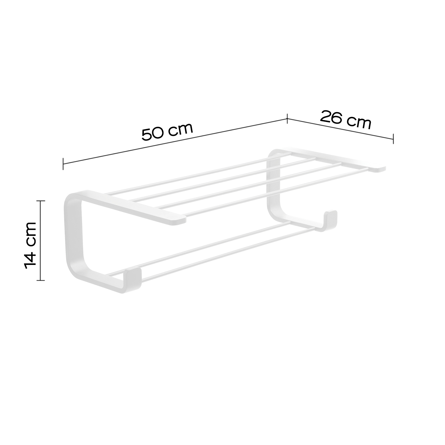 gedy-outline-tag-re-double-porte-serviettes-blanc-mat image 2