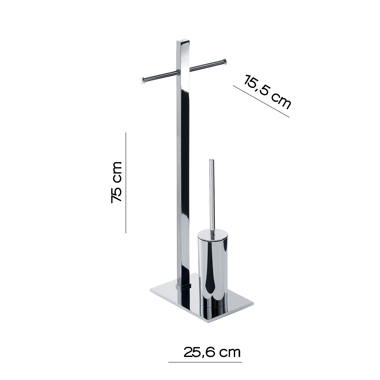 gedy-tobia-ensemble-wc-chrome-porte-papier-brosse image 2