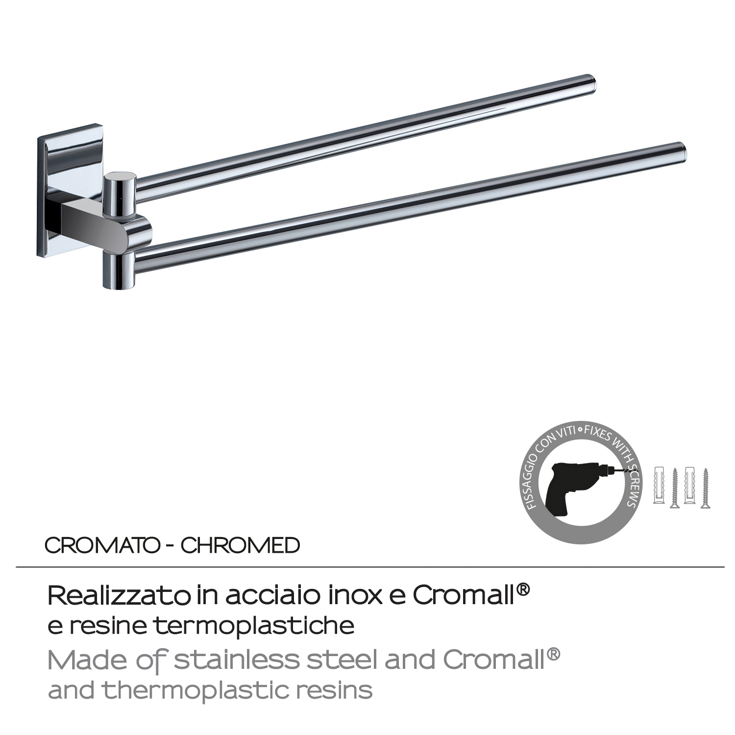 gedy-maine-porte-serviette-r-glable-chrome image 4
