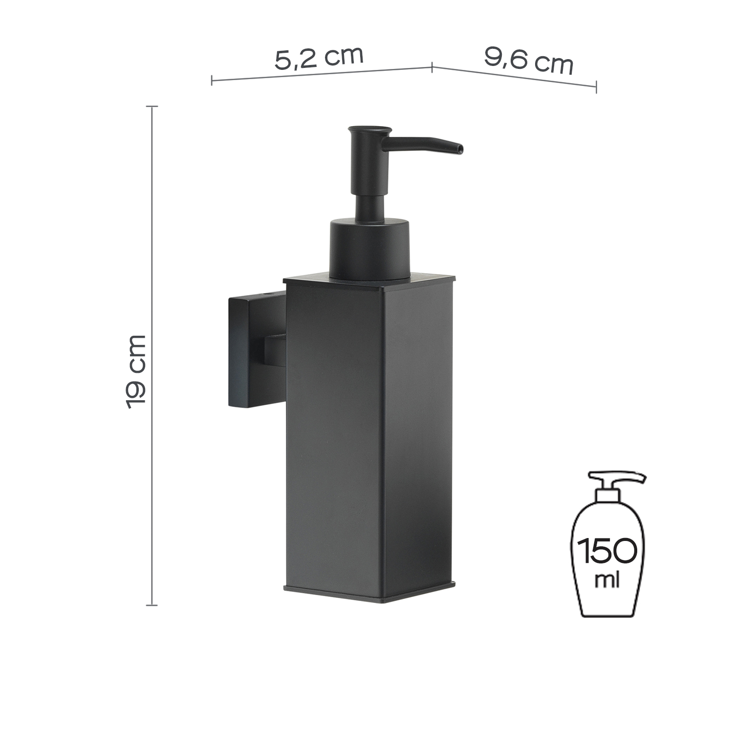 gedy-seal-distributeur-de-savon-noir-mat image 2
