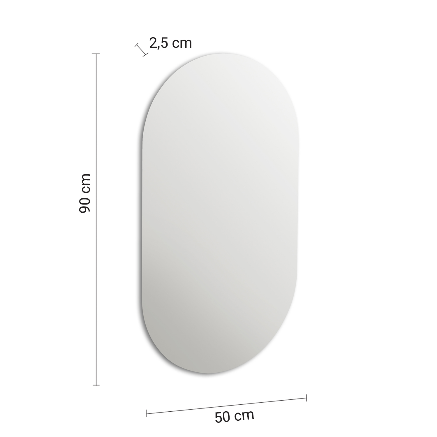 gedy-anthony-miroir-salle-de-bain-50x90-bord-poli image 2