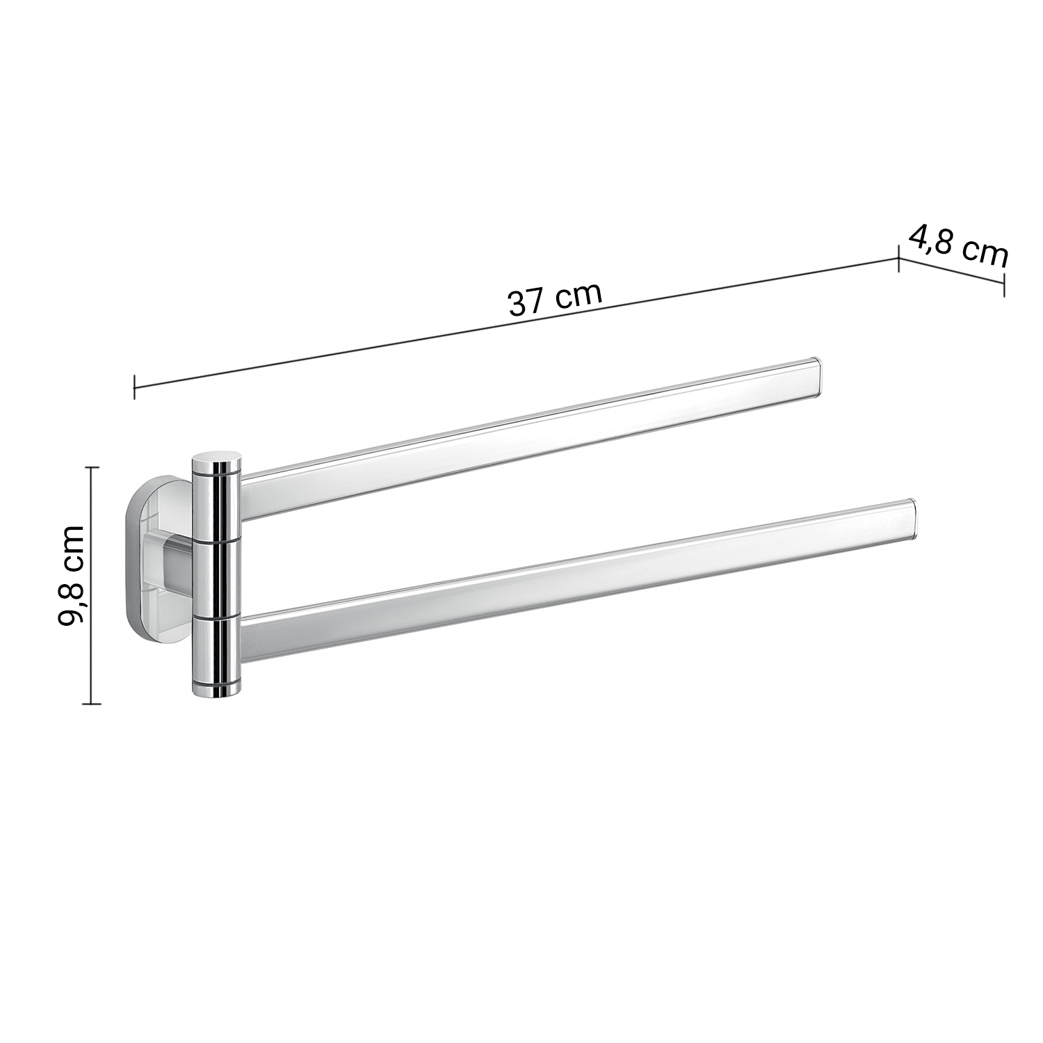 gedy-febo-porte-serviette-r-glable-chrome-mural image 2