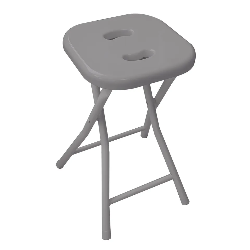 gedy-co76-tabouret-repliable-gris-salle-de-bain image 1