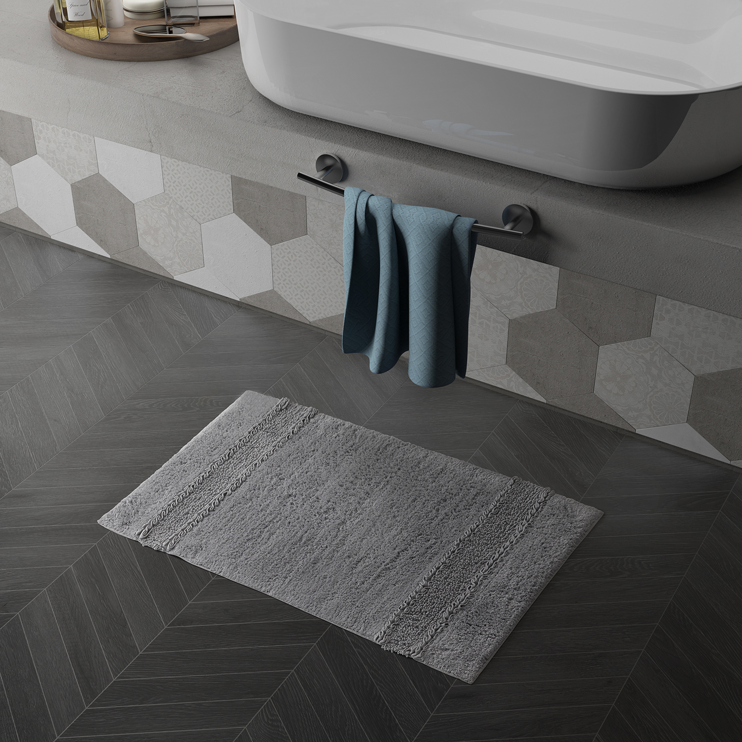 gedy-miss-tapis-de-bain-gris-50x80-antid-rapant image 4