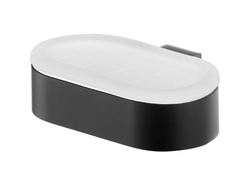 bisk-futura-black-porte-savon-mural-salle-de-bain-noir image 1