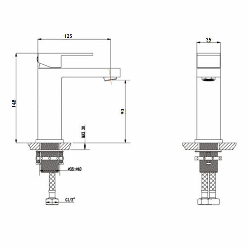 hudor-moderna-001-robinet-lavabo-gunmetal-pvd-laiton image 2