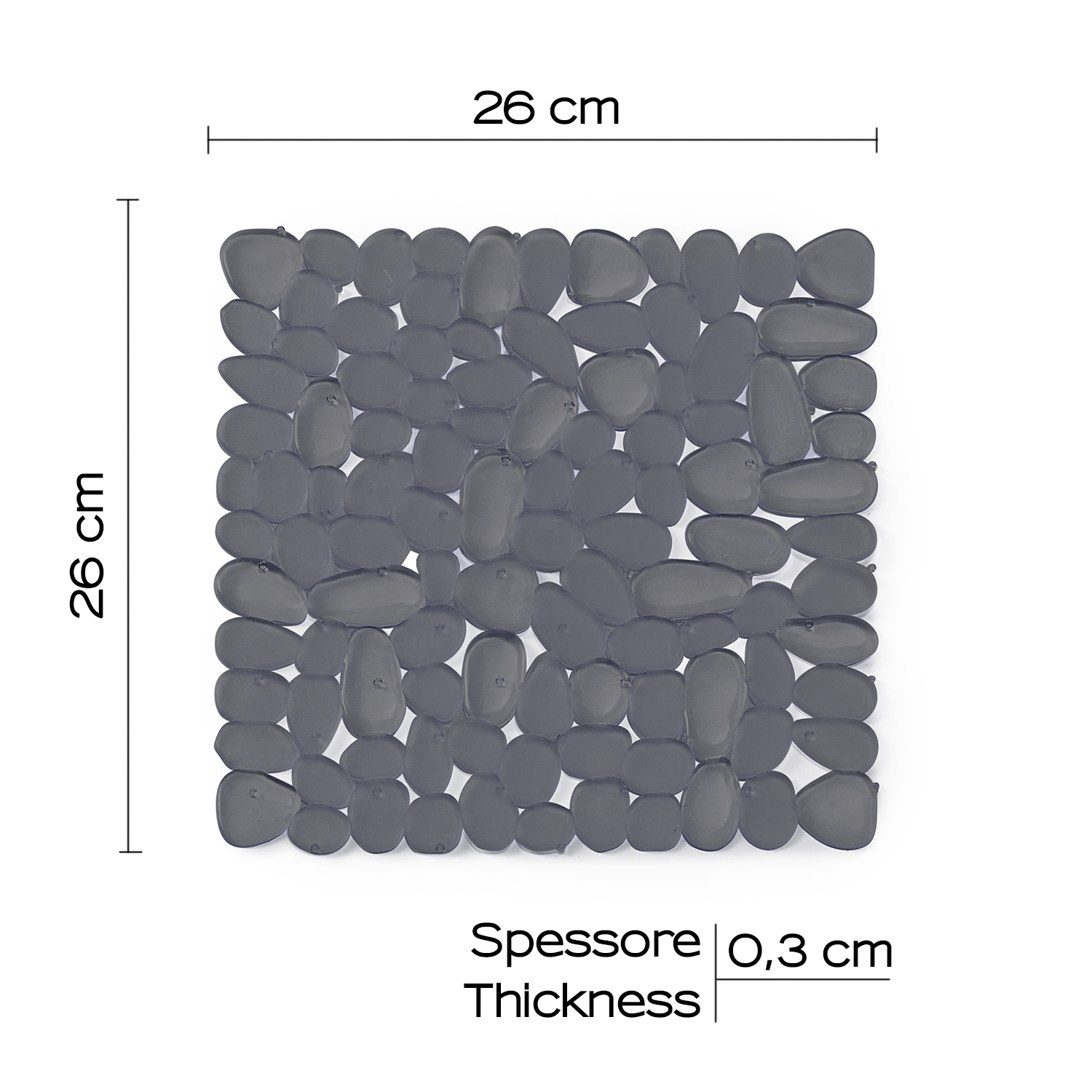 gedy-lapis-tapis-vier-26x26-cm-gris image 2