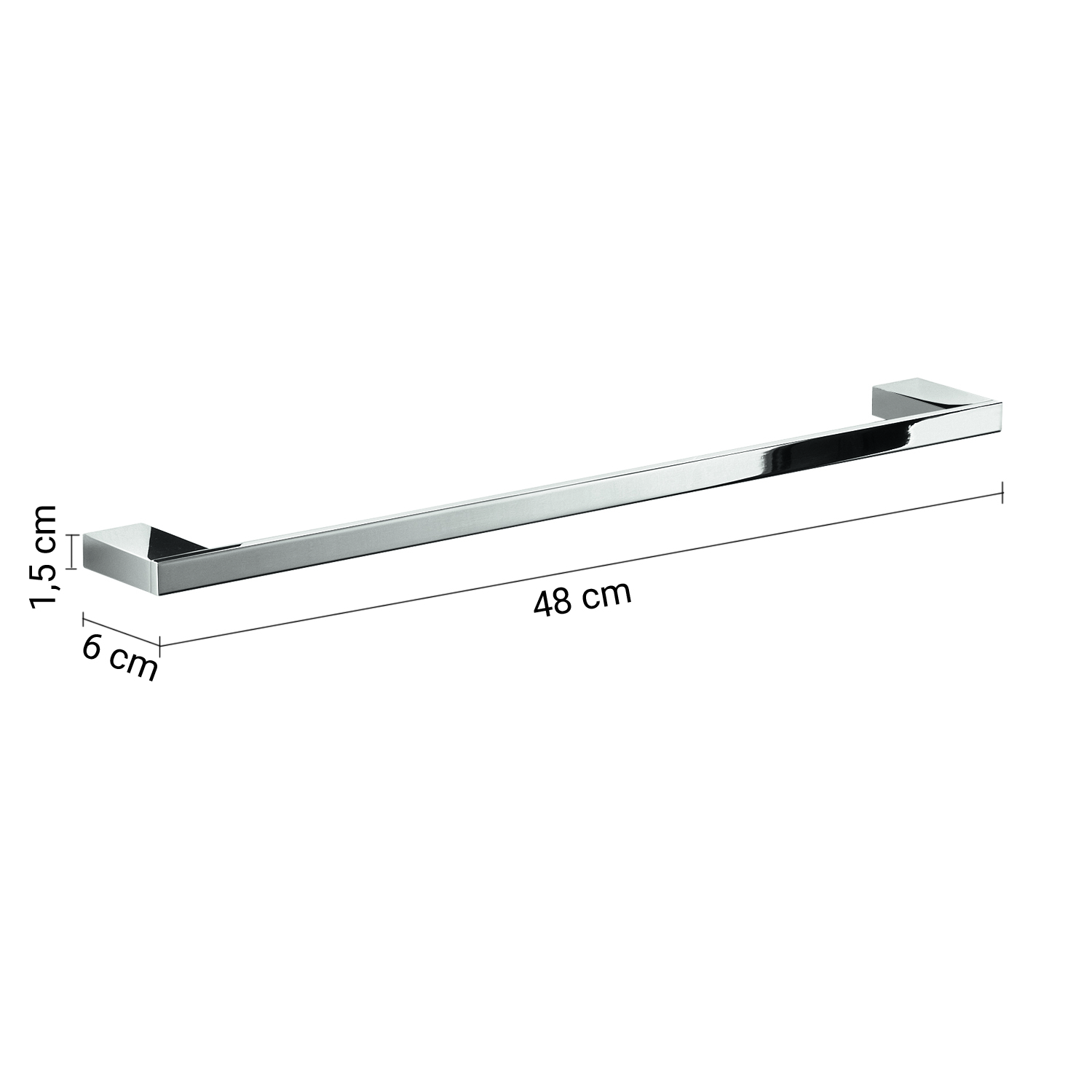 gedy-lanzarote-barre-porte-serviette-chrome-48-cm image 2