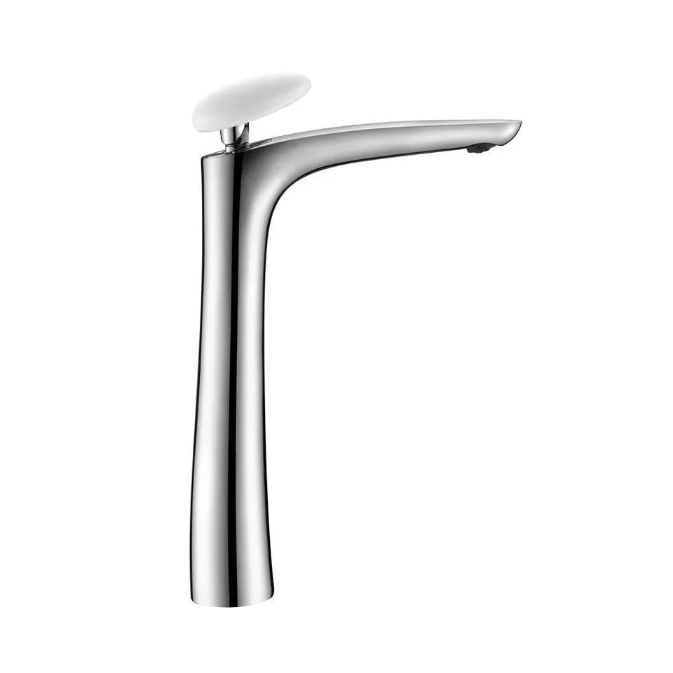 hudor-erymanthe-003-robinet-lavabo-sur-lev-blanc-chrom image 1