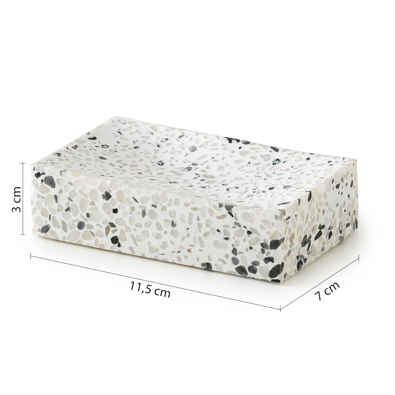 gedy-zoe-porte-savon-marbre-blanc-et-noir image 2
