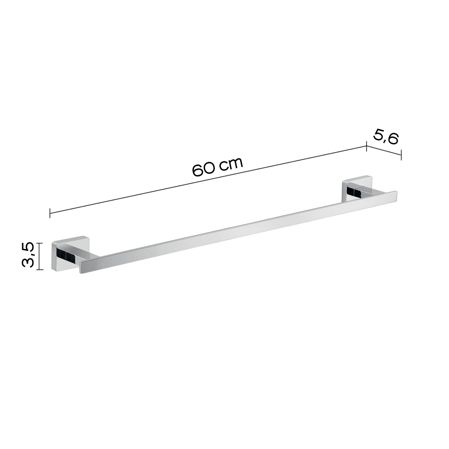 gedy-atena-porte-serviette-60-cm-chrome image 2